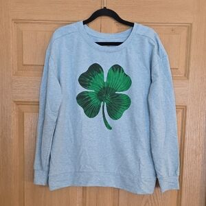 St Patty's Shamrock Sweatshirt Sz S